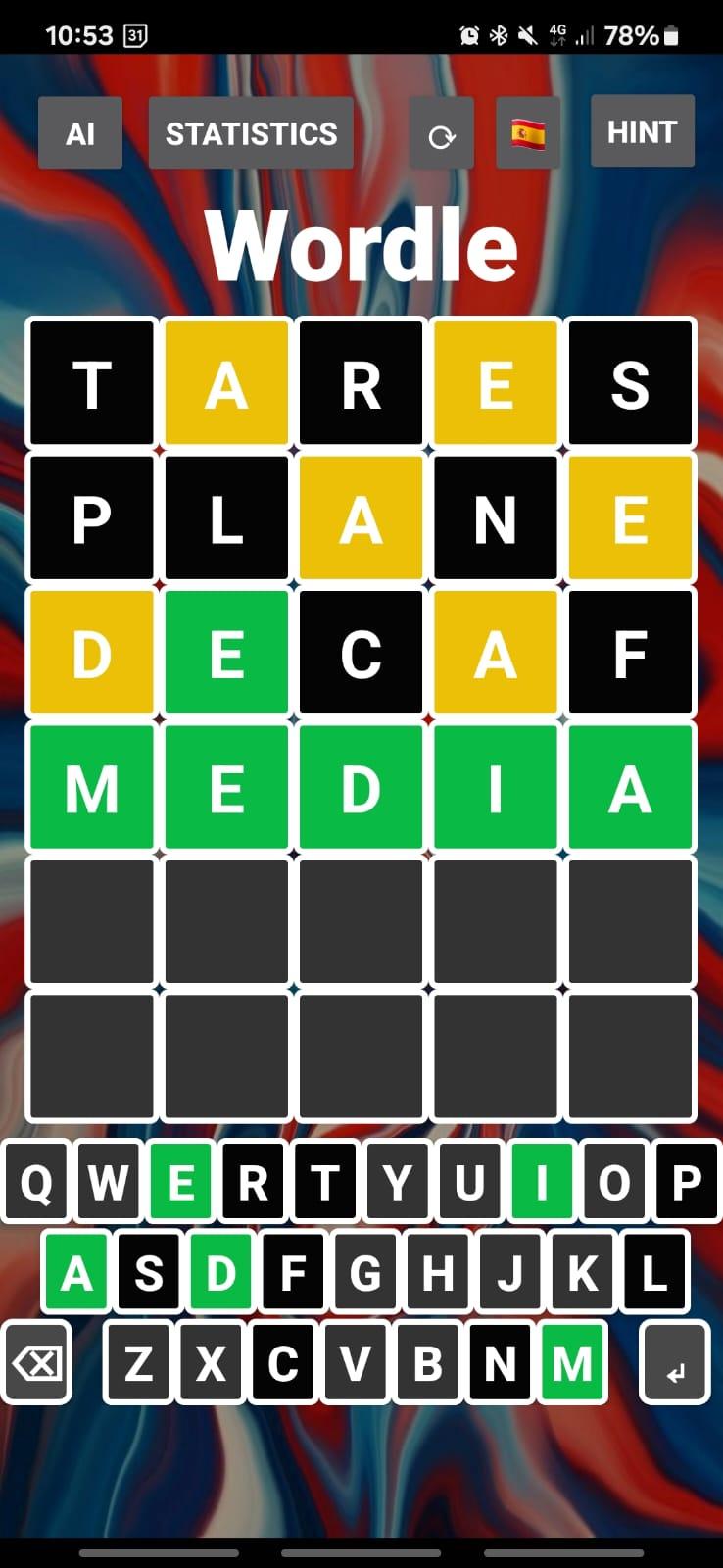 Wordle App Screenshot 1